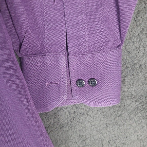 Kenneth Cole Dress‎ Shirt Size 16.5 34-35 Purple Button Down Long Sleeve - Picture 6 of 12